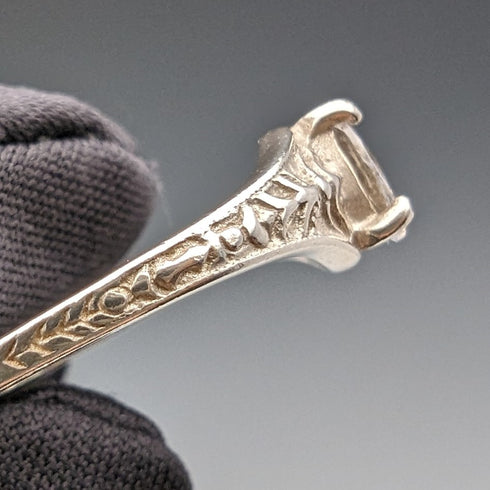 英国ヴィンテージ ジュエリー ジルコニア 純銀リング 指輪